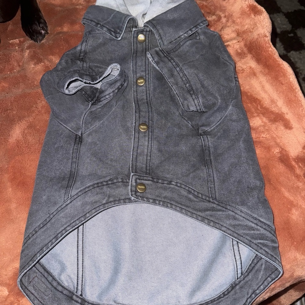 Stylish Gray Dog Jacket w/hoodie